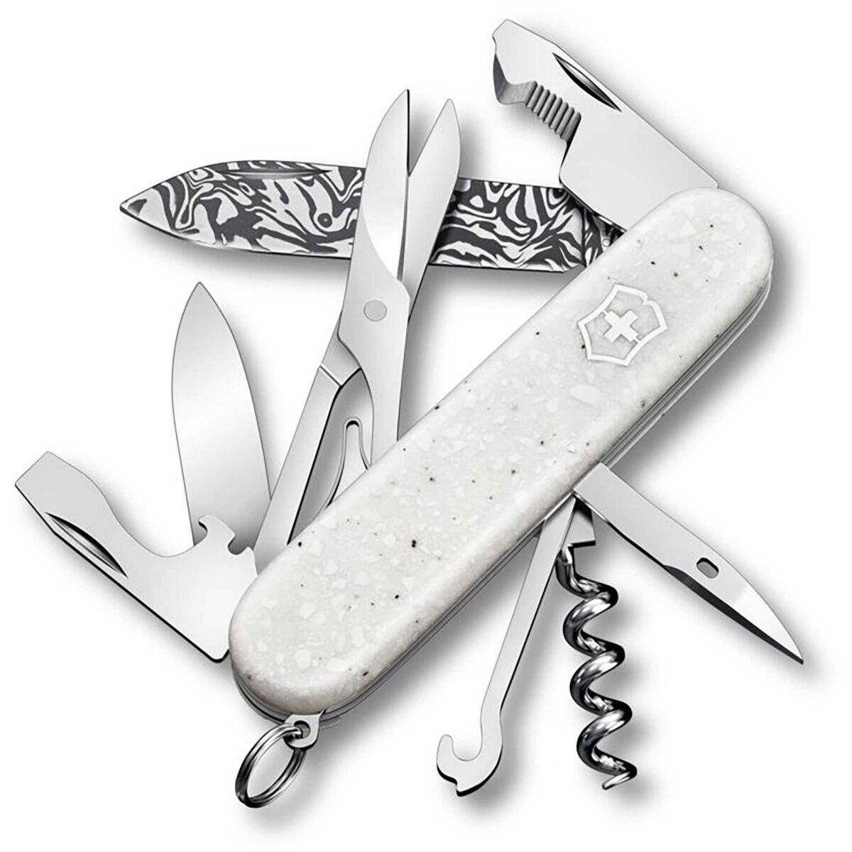 Victorinox Companion Damast 2025 Limited Edition (VT 1.3901.J25) – Serili, Damasteel® Bıçak & Mat Beyaz Corian®