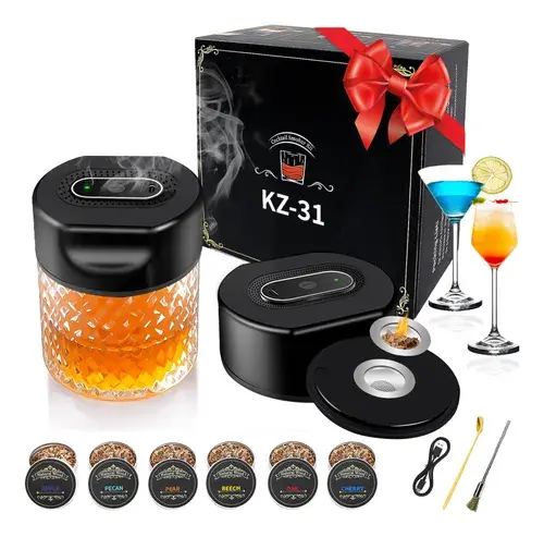 Wilderix Elektrikli Tütsü Makinesi – Premium Kokteyl & Viski Aroma Seti