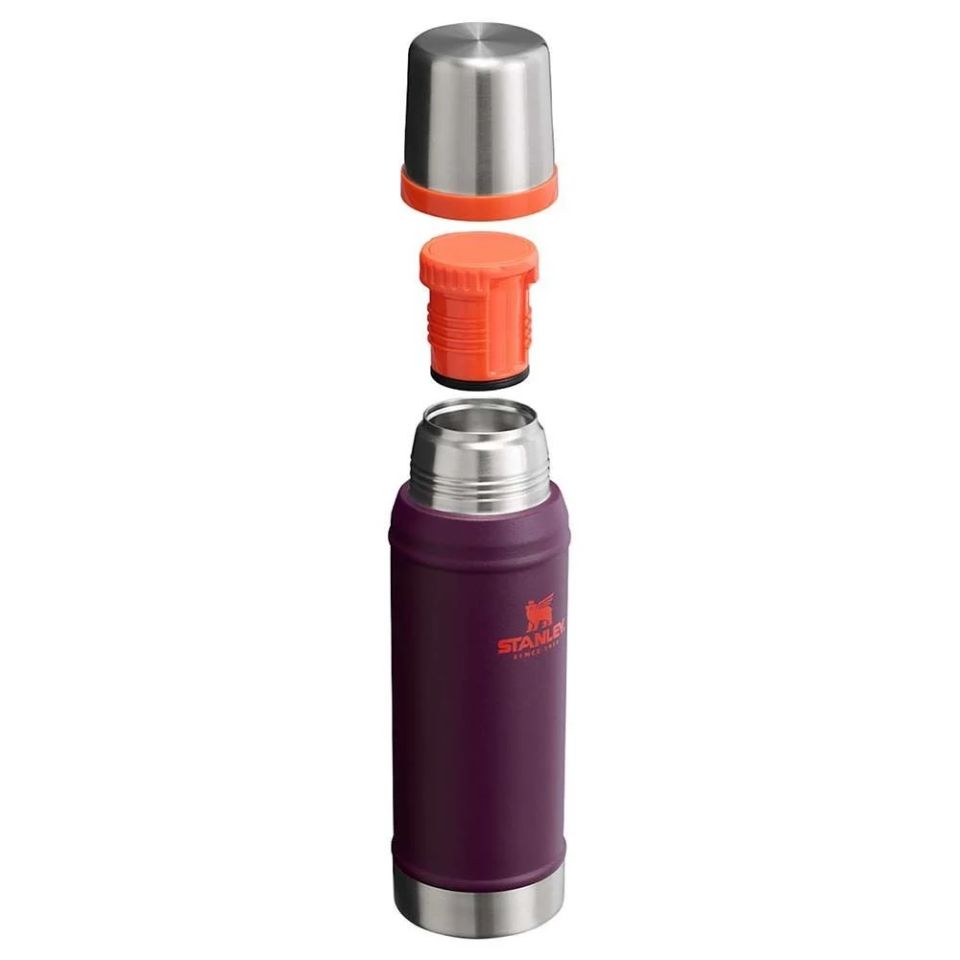 Stanley Klasik Vakumlu Paslanmaz Çelik Termos 0.75 LT  - Mor/Turuncu