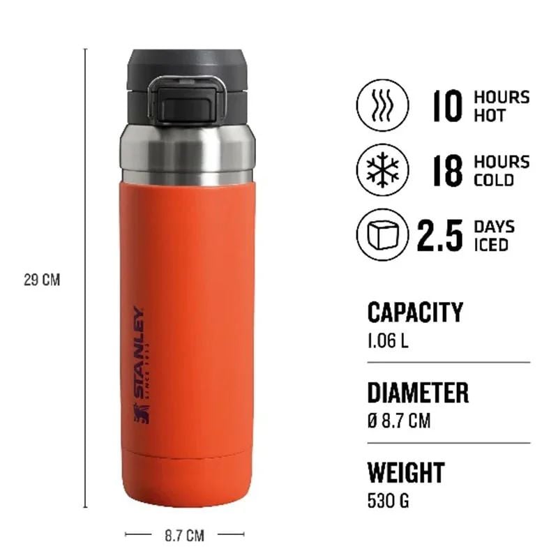 Stanley The Quick Flip Paslanmaz Çelik Termos 1.06 LT 1 LT - Turuncu