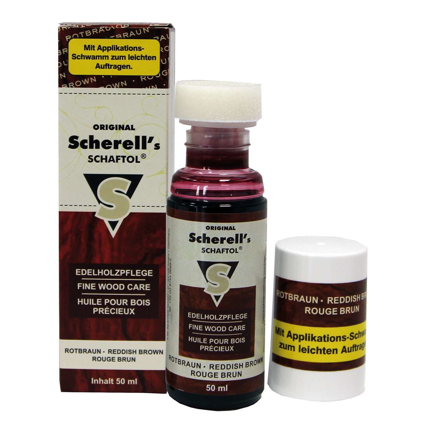 Ballistol Scherell's Şaftöl Reddish Brown Süngerli 50 ml Kızıl