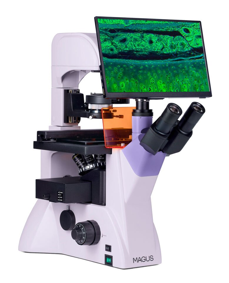 MAGUS Lum VD500L LCD Floresan İnverted Dijital Mikroskop