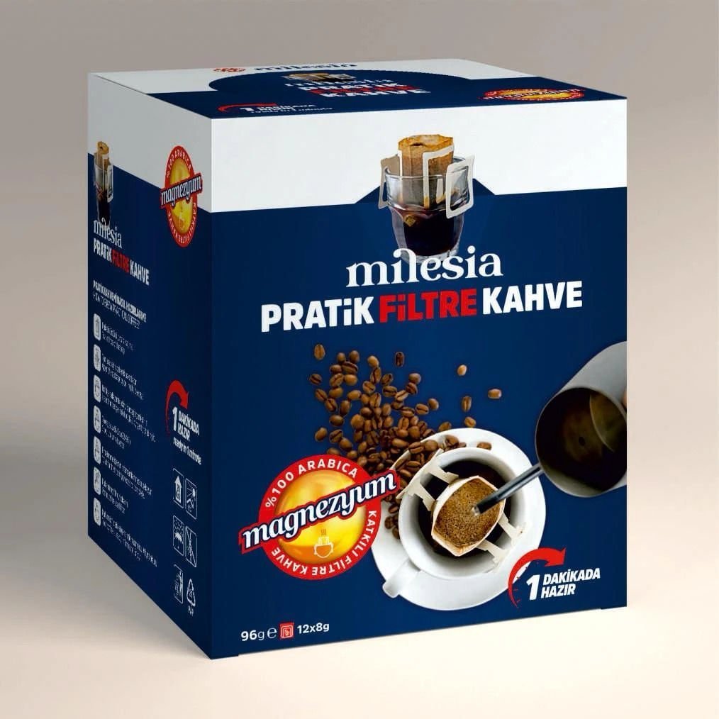 Milesia Magnezyumlu Pratik Filtre Kahve Tekli Paket