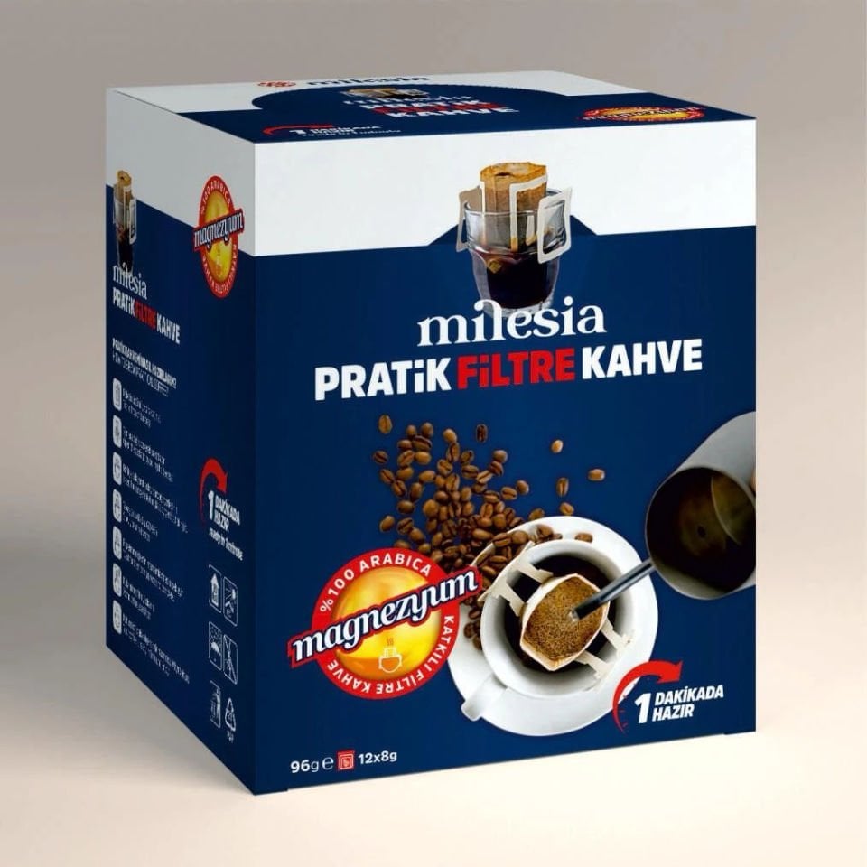 Milesia Magnezyumlu Pratik Filtre Kahve Tekli Paket