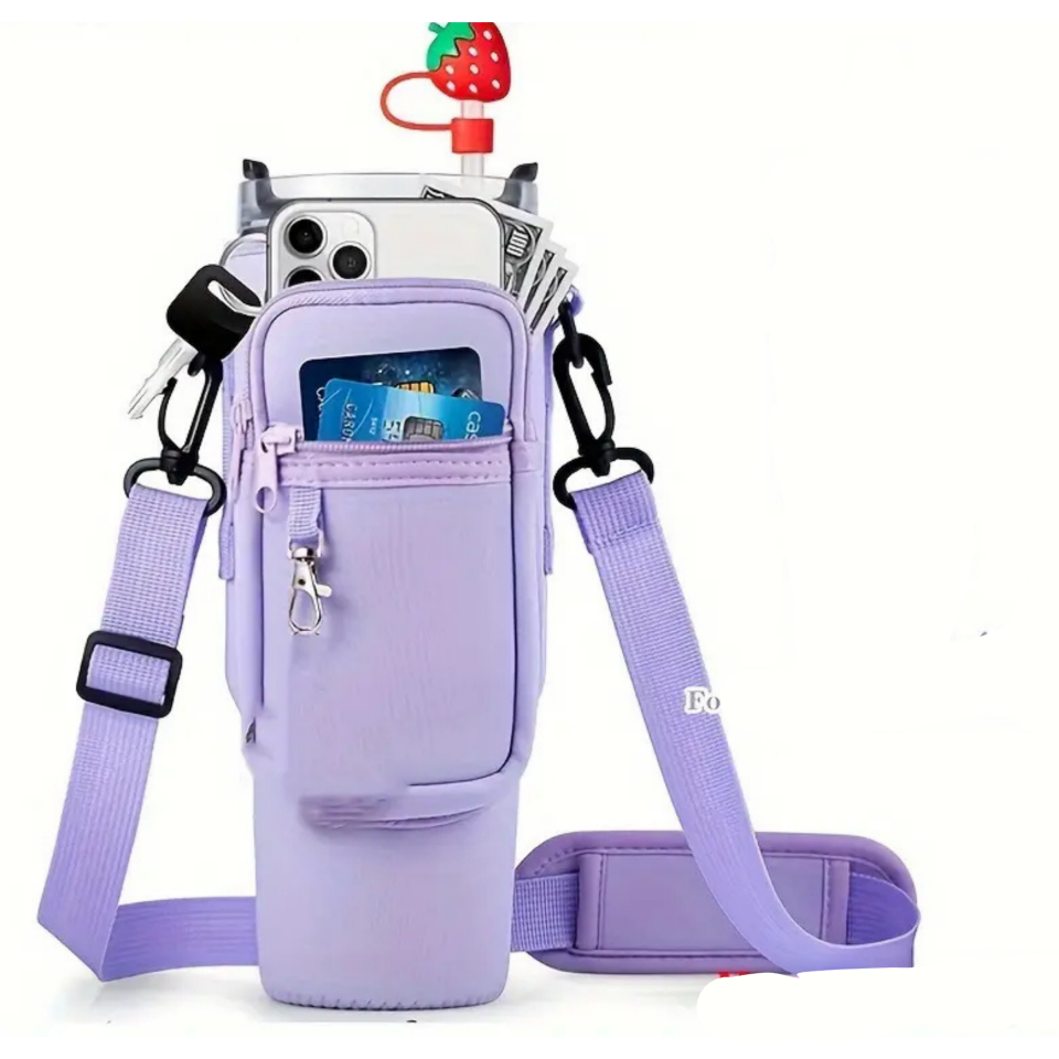 Quencher Çanta Seti Telefon Cepli Mor