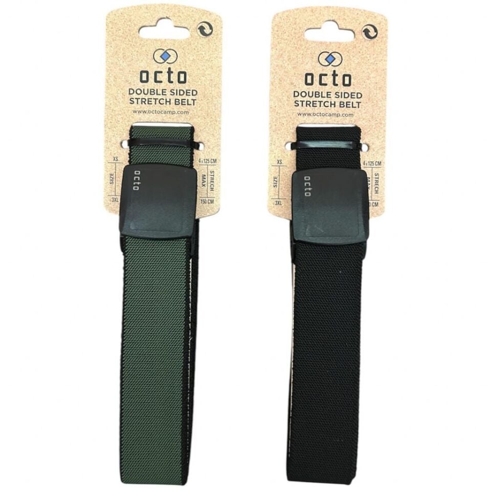 Octo Haki/Siyah/Siyah Toka Stretch Kemer