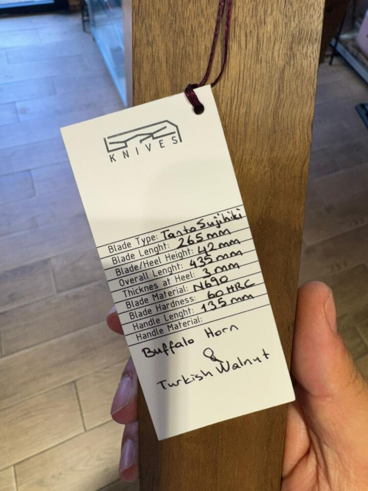 Brak Knives Tanto Sujihiki Şef Bıçağı – 265mm | N690 Çelik |