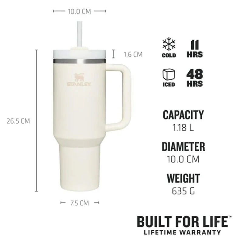 Stanley Quencher Pipetli Termos Bardak 1.18 Lt 1,18 LT - Krem