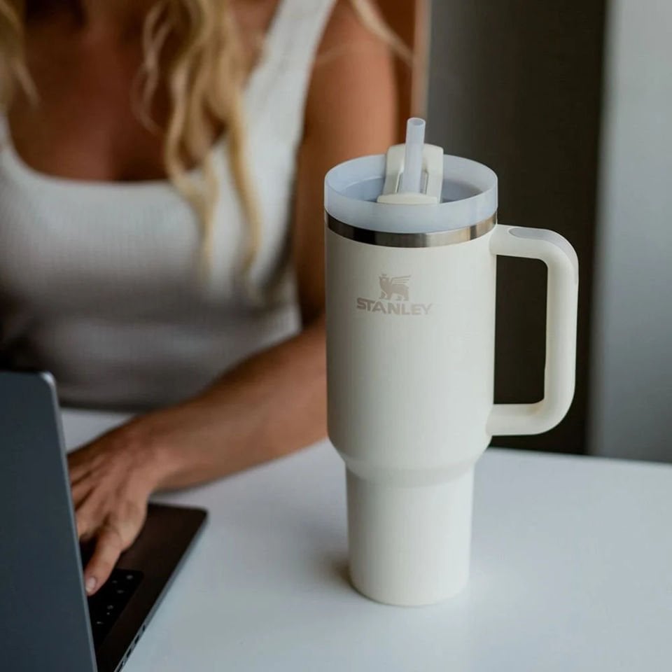 Stanley Quencher Pipetli Termos Bardak 1.18 Lt 1,18 LT - Krem