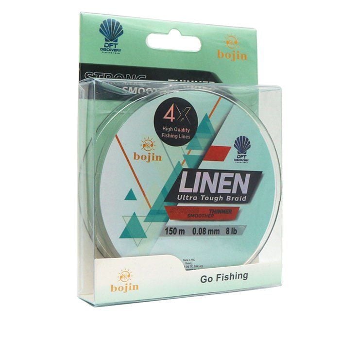 DFT Bojin 4X Linen İp Misina 0.08 mm 150 m Yeşil