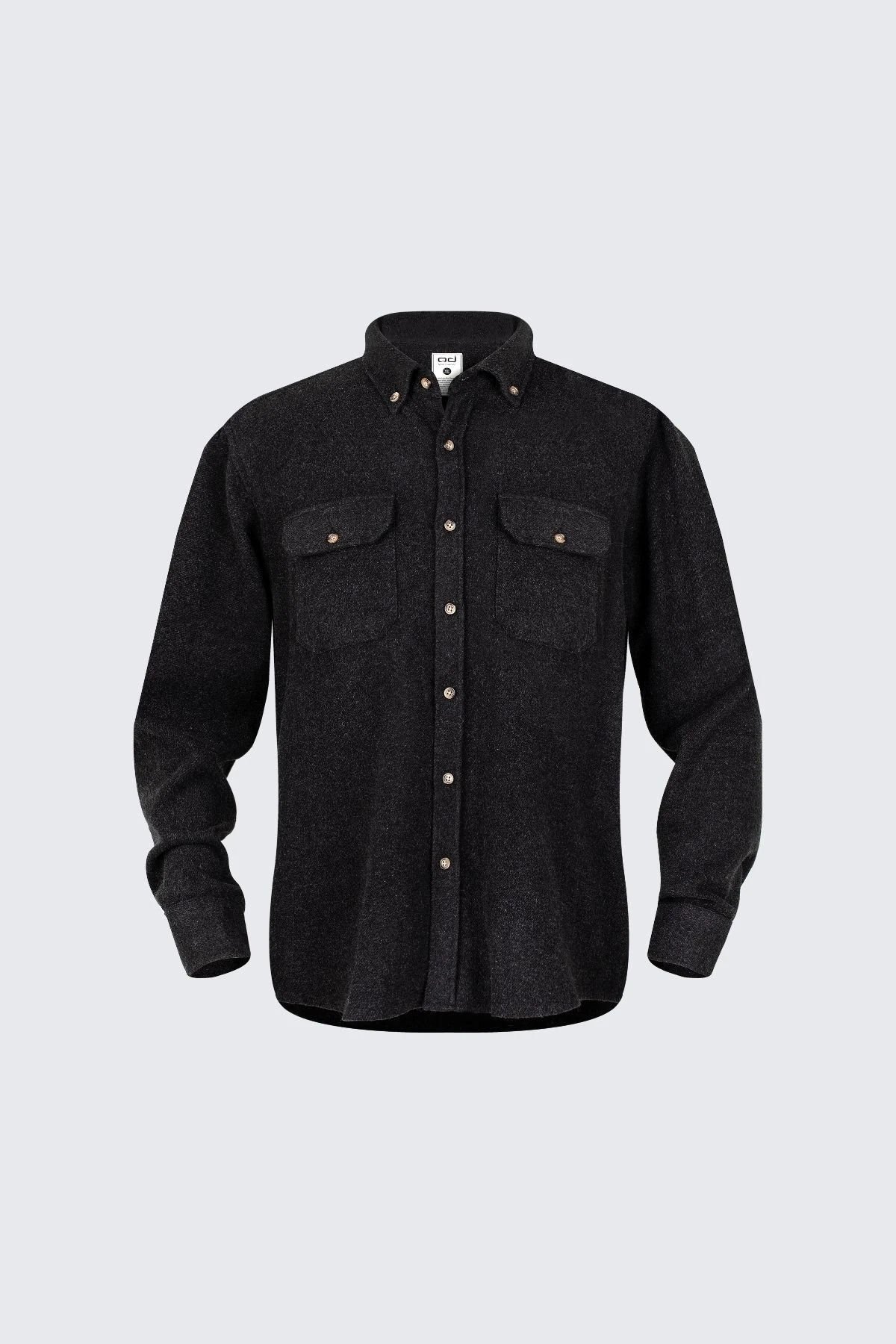 OD WNTR Flannel Oduncu Gömleği Yumuşak Tuşe Antrasit - Gri - Medium BEDEN