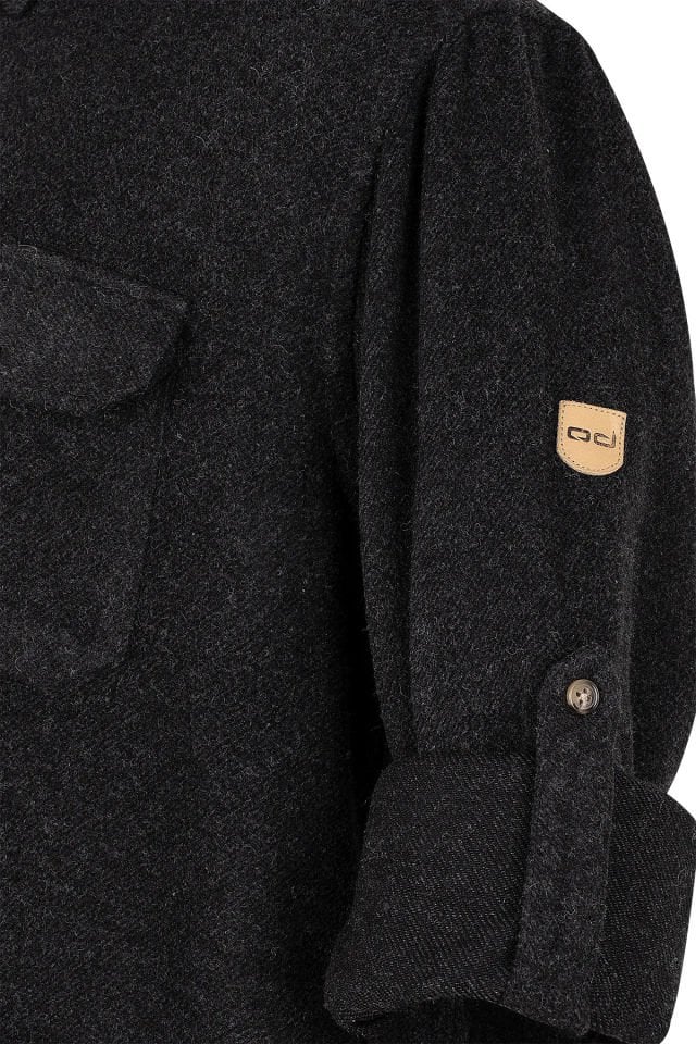 OD WNTR Flannel Oduncu Gömleği Yumuşak Tuşe Antrasit - Gri - Medium BEDEN