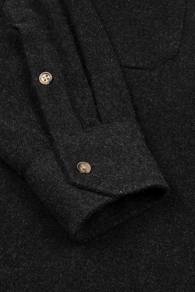 OD WNTR Flannel Oduncu Gömleği Yumuşak Tuşe Antrasit - Gri - Medium BEDEN