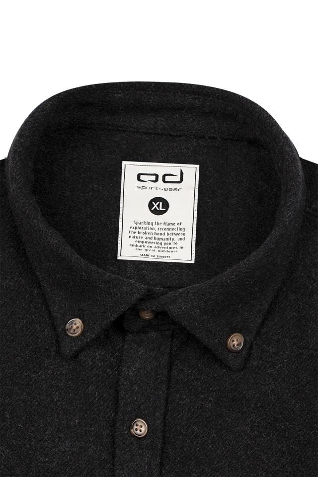 OD WNTR Flannel Oduncu Gömleği Yumuşak Tuşe Antrasit - Gri