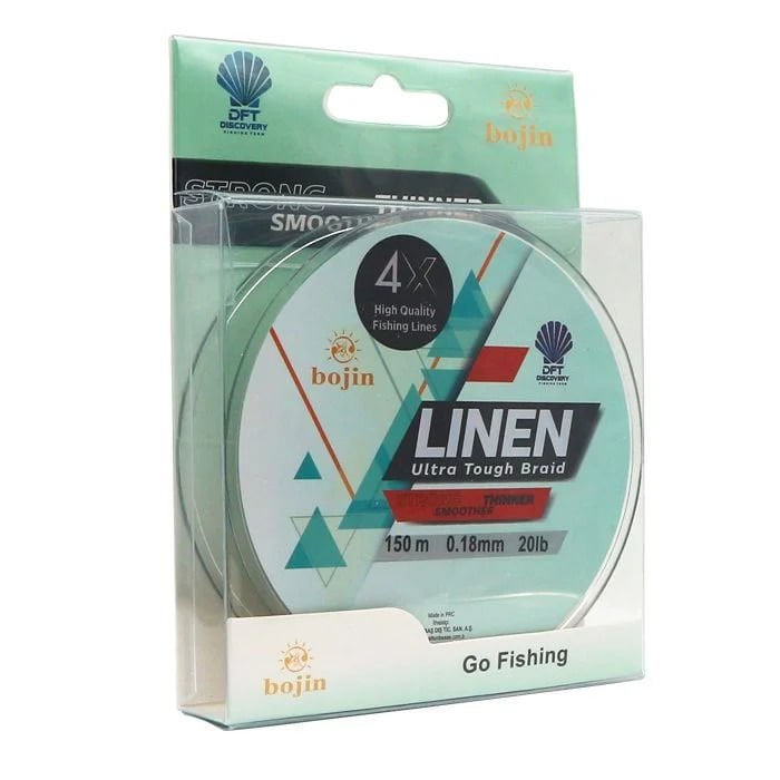 DFT Bojin 4X Linen İp Misina 0.18 mm 150 m Yeşil