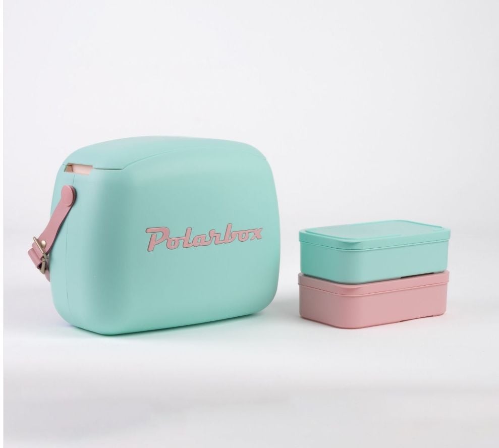 Polarbox Cooler 6 LT - Verde Agua - Rosa Pop  Yemek Termosu Çift Katman