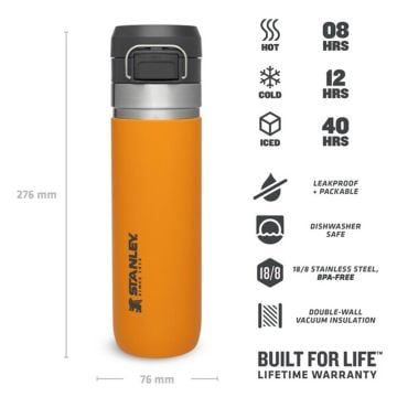Stanley GO Quick Flip Paslanmaz Çelik Termos 0.70 LT 0,70 LT - Turuncu