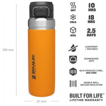 Stanley The Quick Flip Paslanmaz Çelik Termos 1.06 LT 1.06 LT - Turuncu
