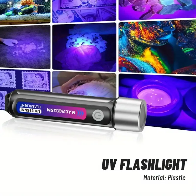 Wilderix 395nm UV Mini LED El Feneri  | Pet Leke, Akrep ve Reçine Dedektörü