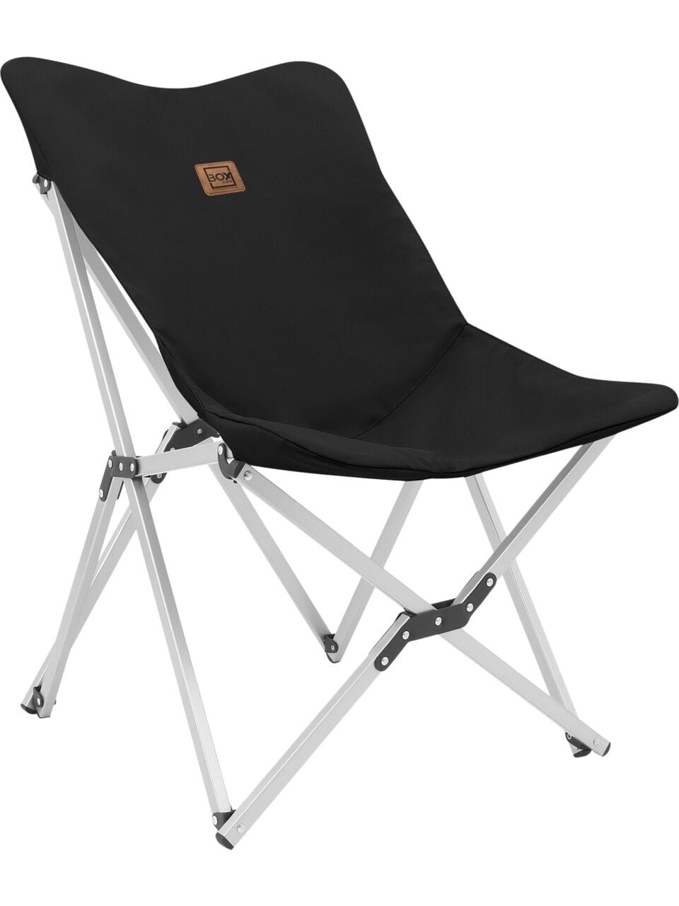 Box&Box Alüminyum Katlanabilir Kamp Sandalyesi (Siyah) – Taşıma Çantalı, 113 kg Kapasite