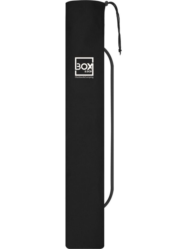 Box&Box Alüminyum Katlanabilir Kamp Sandalyesi (Siyah) – Taşıma Çantalı, 113 kg Kapasite