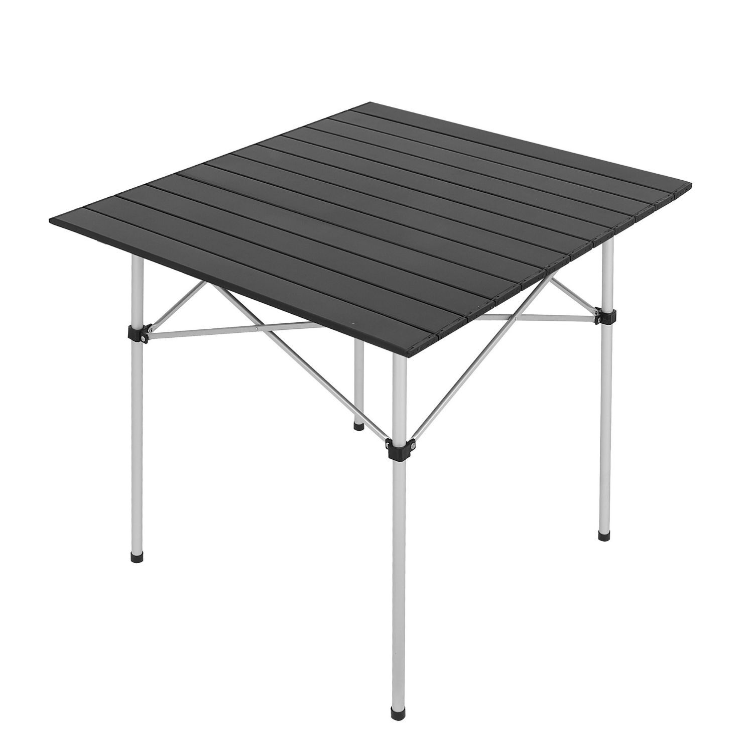 Wilderix Alüminyum Katlanabilir Kamp & Piknik Masası (XL) – Omuz Askılı Taşıma Çantalı, Siyah