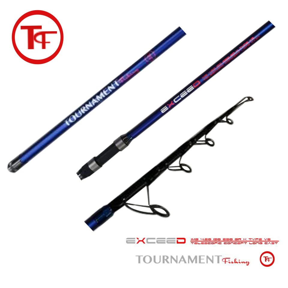 Tournament fishing Exceed Long Cast 4.20Mt IM-9 Telescopic Concept 150-250gr atarlı Surf Olta Kamışı