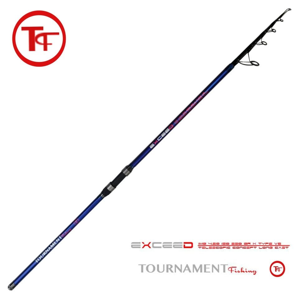Tournament fishing Exceed Long Cast 4.20Mt IM-9 Telescopic Concept 150-250gr atarlı Surf Olta Kamışı